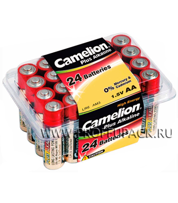 Батарейки Camelion Plus LR6, AA, alkaline, 24 шт.