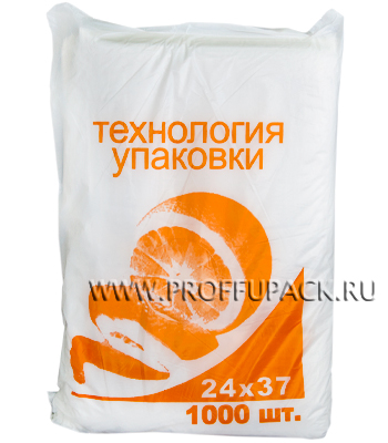 Пакеты ПНД в пластах "Апельсин", 24х37 см.
