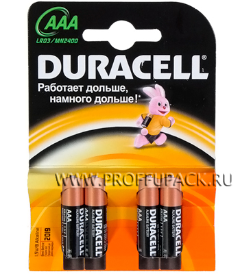 Батарейки Duracell LR3, тип ААА, alkaline, 12 шт. 