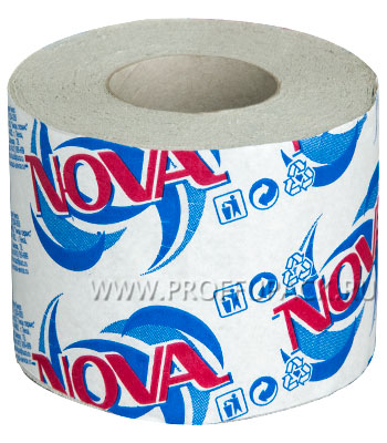 Туалетная бумага "Нова", 1-сл., на втул.