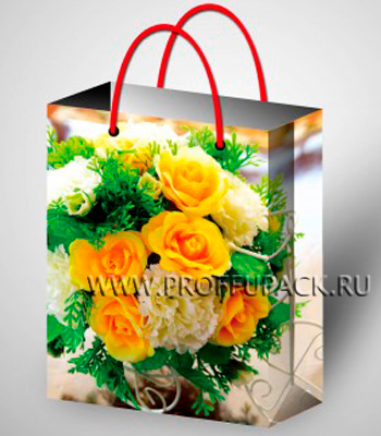 Подарочный пакет "Розы", 32х44х10 см.